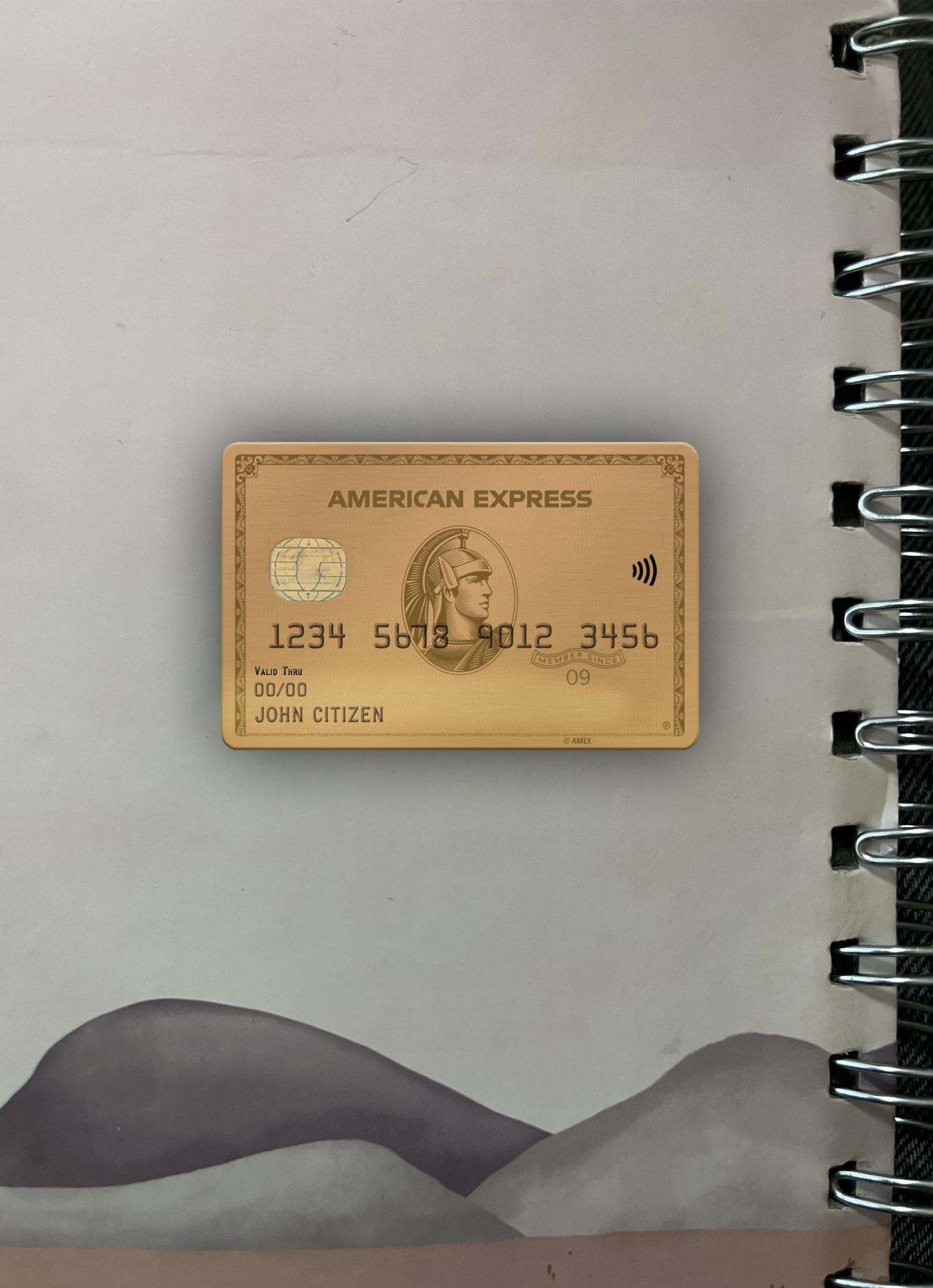 Download USA Maryland Howard Personal bank AMEX gold card photolook front Photoshop template